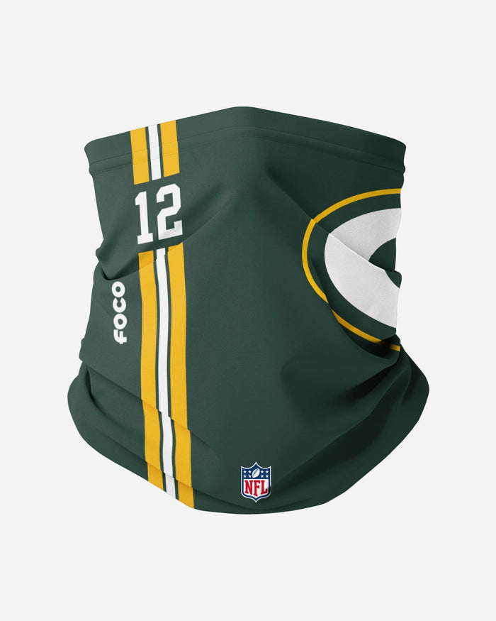 Aaron Rodgers Green Bay Packers On-Field Sideline Logo Gaiter Scarf FOCO - FOCO.com