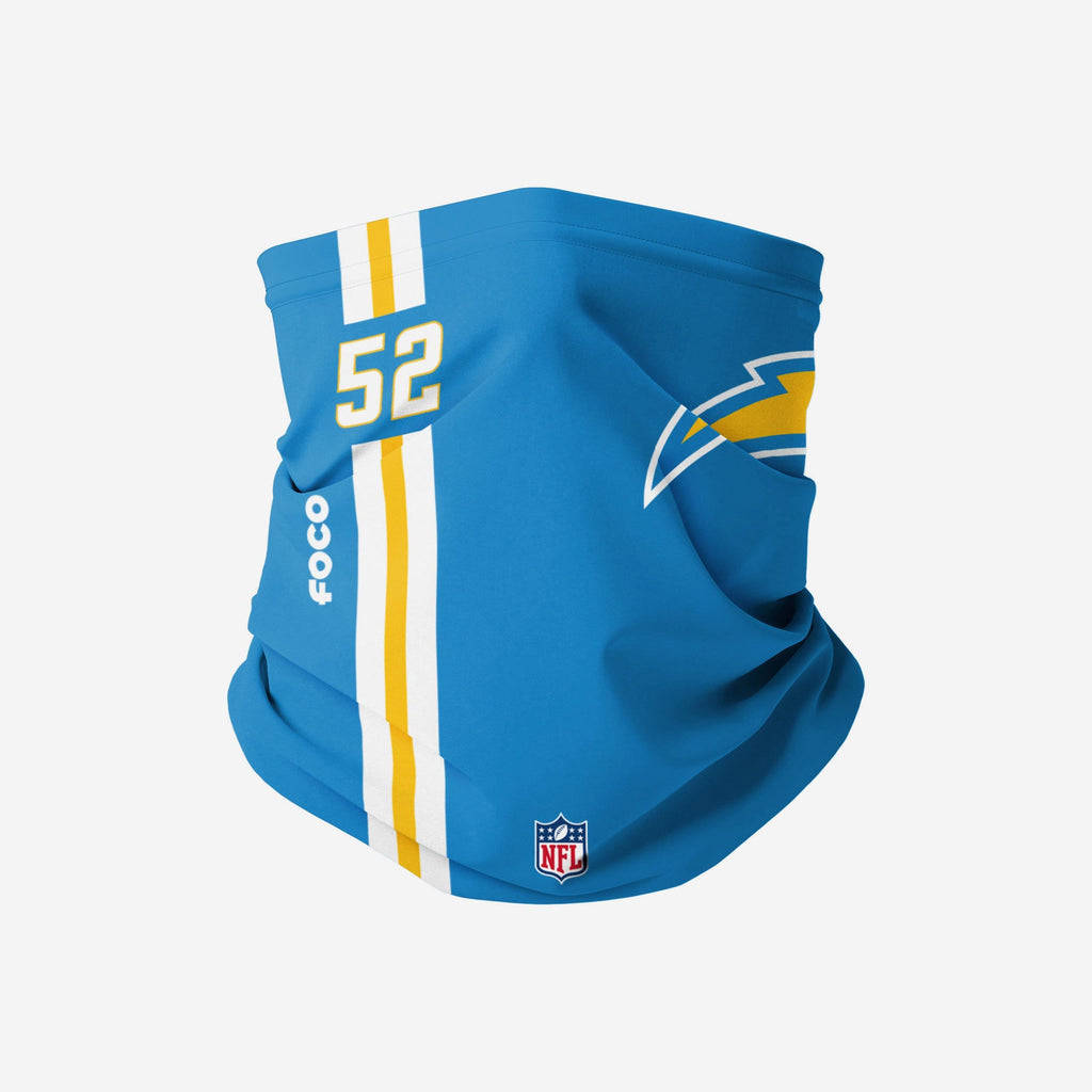 Denzel Perryman Los Angeles Chargers On-Field Sideline Logo Gaiter Scarf FOCO - FOCO.com