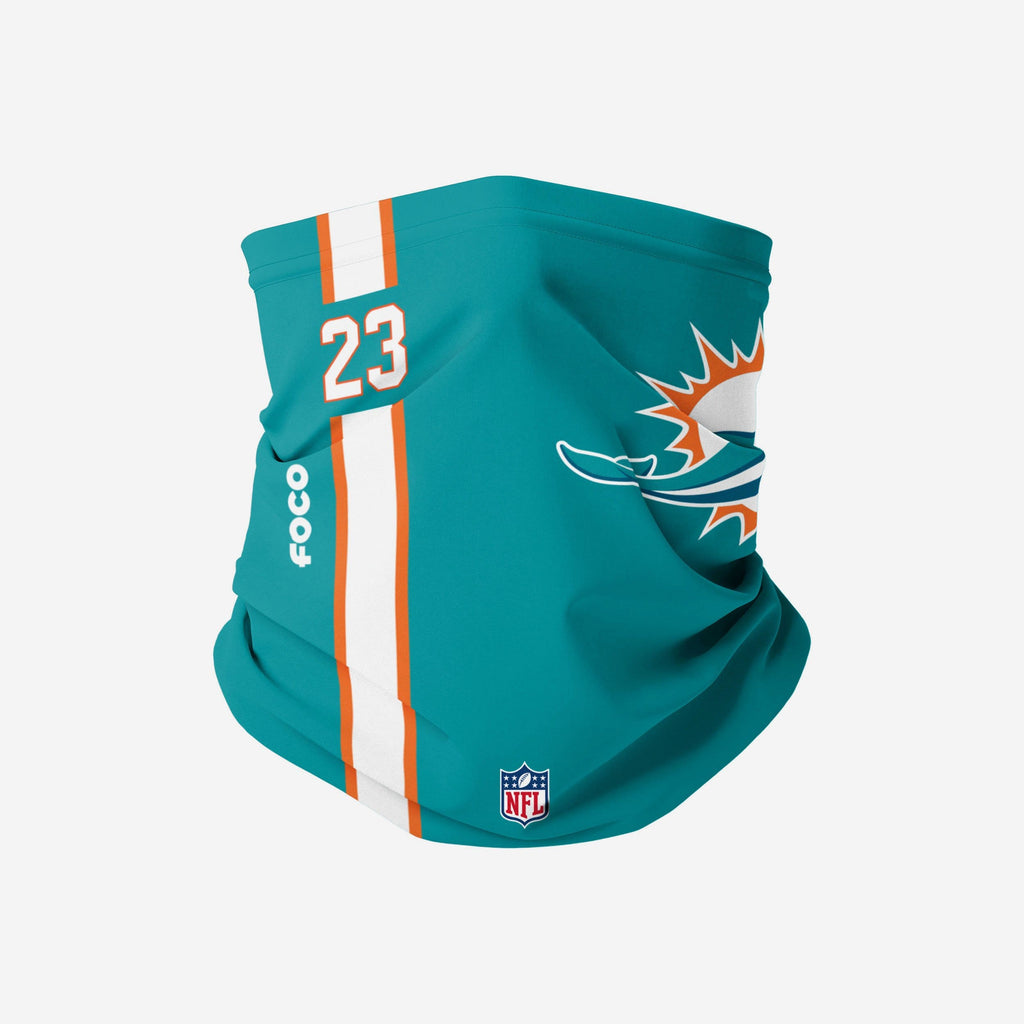 Noah Igbinoghene Miami Dolphins On-Field Sideline Logo Gaiter Scarf FOCO - FOCO.com