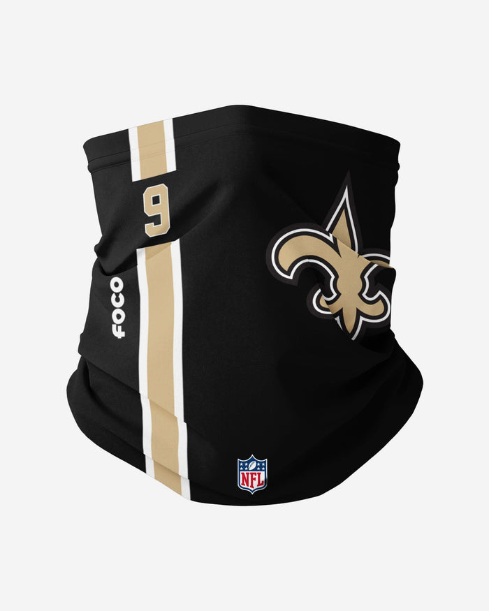 Drew Brees New Orleans Saints On-Field Sideline Logo Gaiter Scarf FOCO Adult - FOCO.com