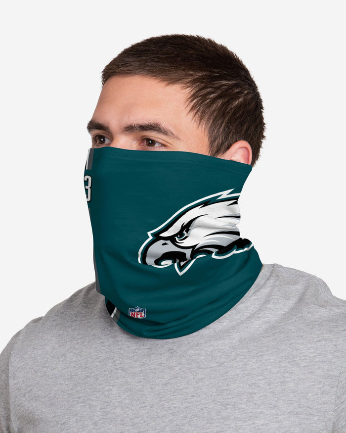 Elijah Holyfield Philadelphia Eagles On-Field Sideline Logo Gaiter Scarf FOCO - FOCO.com