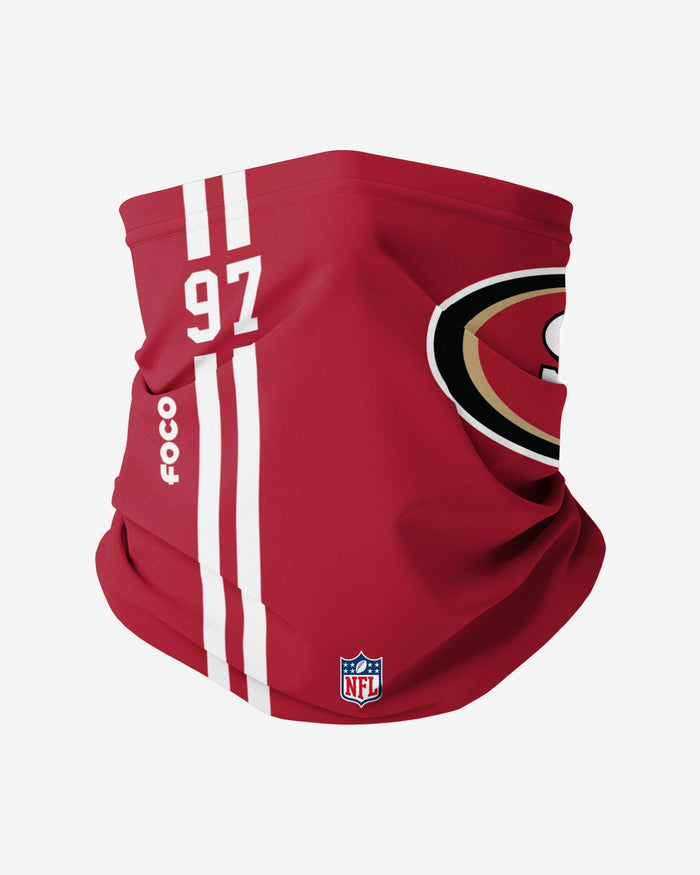 Nick Bosa San Francisco 49ers On-Field Sideline Logo Gaiter Scarf FOCO - FOCO.com