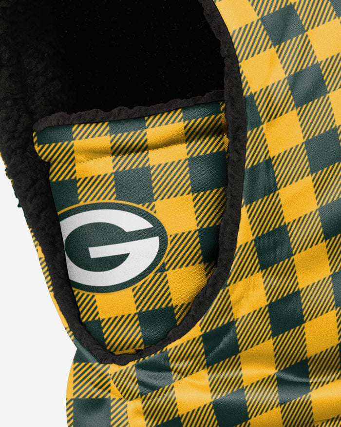 Green Bay Packers Plaid Hooded Gaiter FOCO - FOCO.com