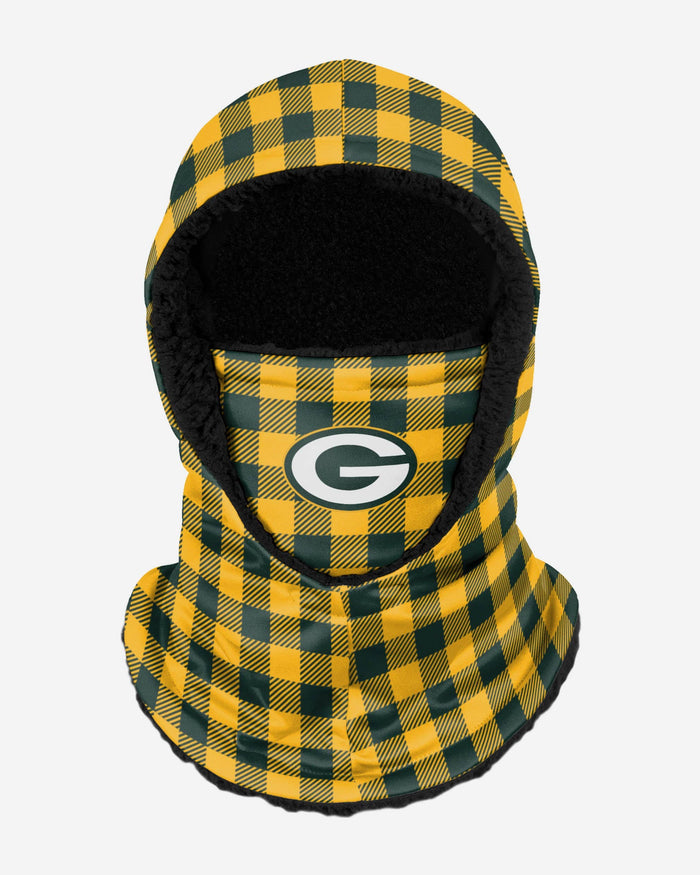 Green Bay Packers Plaid Hooded Gaiter FOCO - FOCO.com