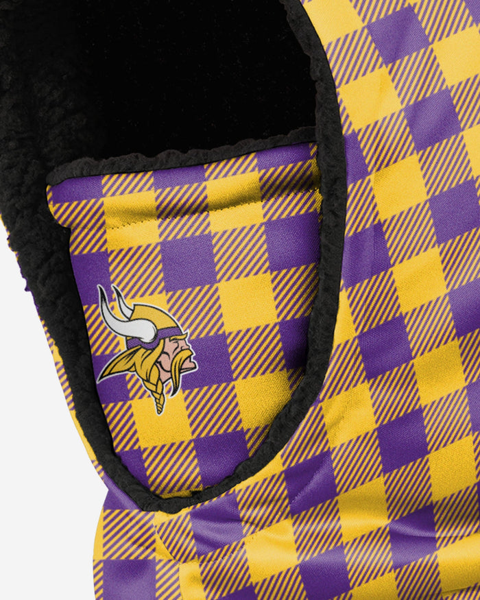 Minnesota Vikings Plaid Hooded Gaiter FOCO - FOCO.com