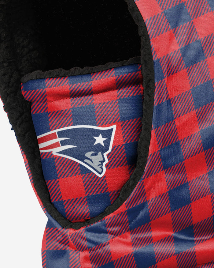 New England Patriots Plaid Hooded Gaiter FOCO - FOCO.com