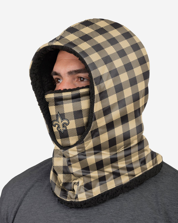 New Orleans Saints Plaid Hooded Gaiter FOCO - FOCO.com