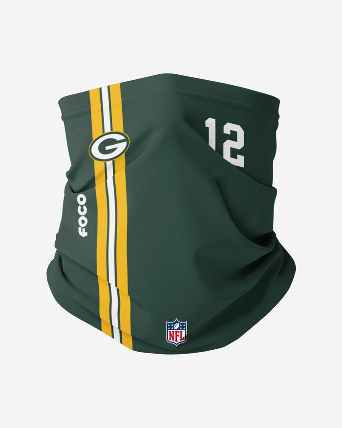Aaron Rodgers Green Bay Packers On-Field Sideline Gaiter Scarf FOCO - FOCO.com