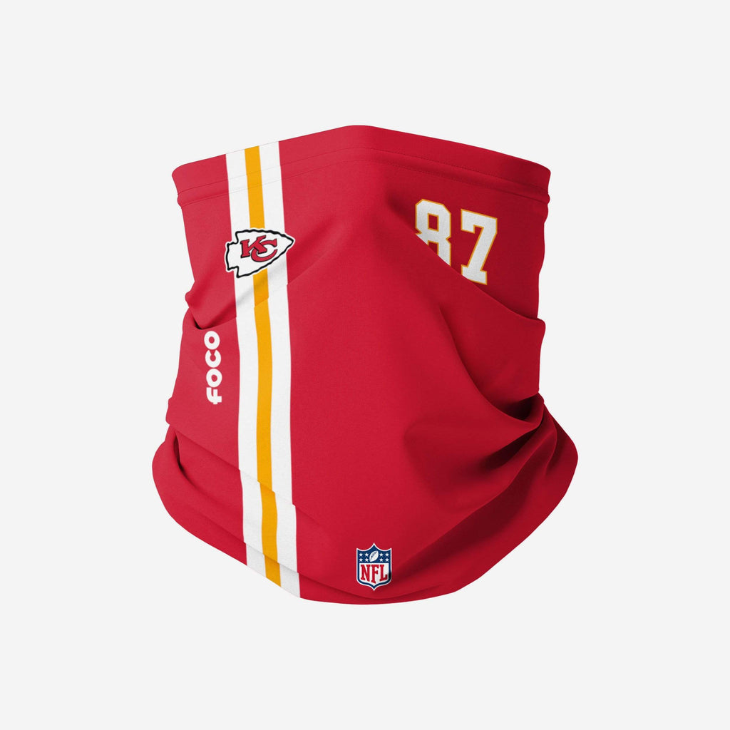 Travis Kelce Kansas City Chiefs On-Field Sideline Gaiter Scarf FOCO - FOCO.com