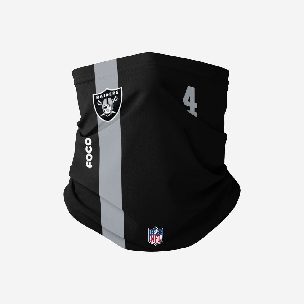 Derek Carr Las Vegas Raiders On-Field Sideline Gaiter Scarf FOCO - FOCO.com