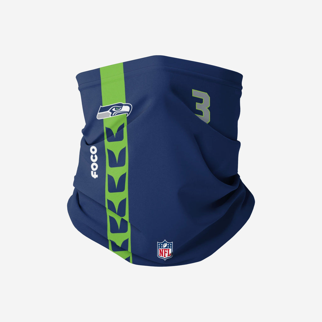 Russell Wilson Seattle Seahawks On-Field Sideline Gaiter Scarf FOCO - FOCO.com