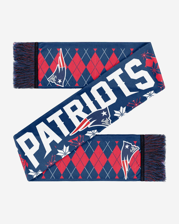 New England Patriots Reversible Ugly Scarf FOCO - FOCO.com