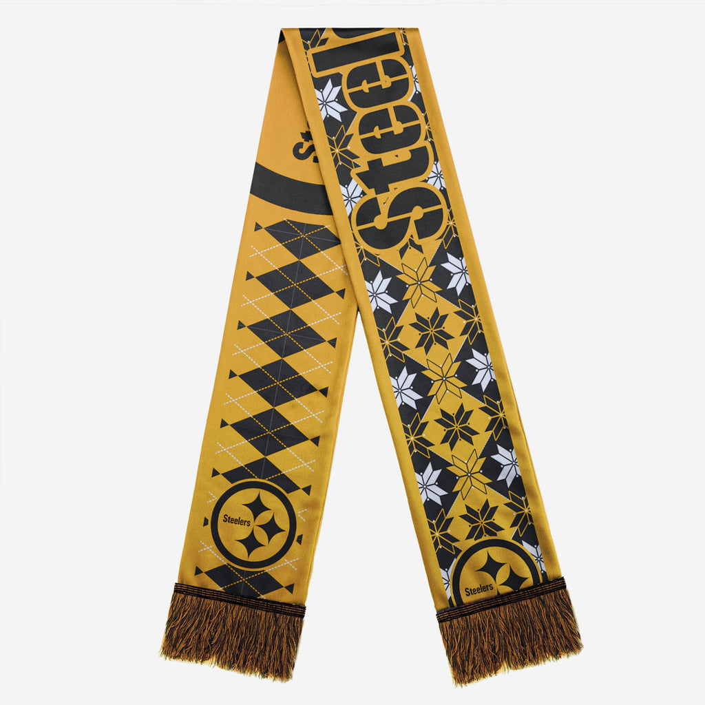 Pittsburgh Steelers Reversible Ugly Scarf FOCO - FOCO.com