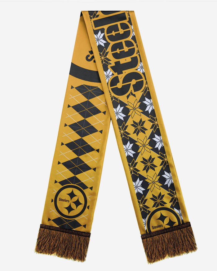 Pittsburgh Steelers Reversible Ugly Scarf FOCO - FOCO.com
