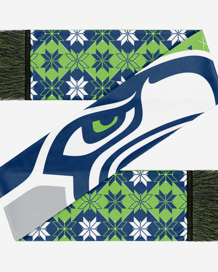 Seattle Seahawks Reversible Ugly Scarf FOCO - FOCO.com