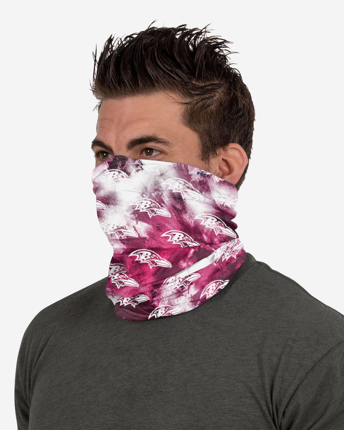 Baltimore Ravens Pink Tie-Dye Gaiter Scarf FOCO - FOCO.com