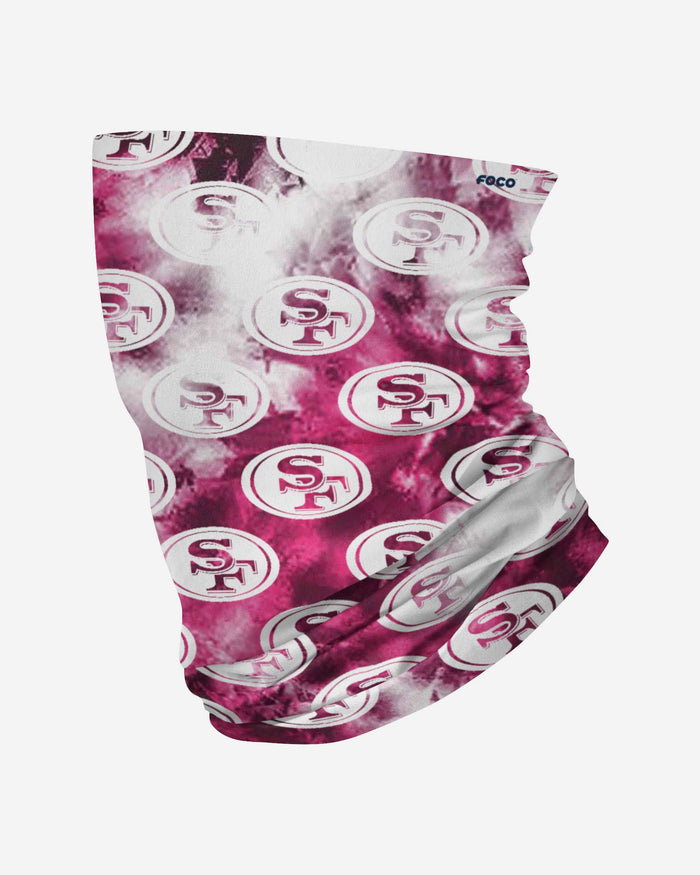 San Francisco 49ers Pink Tie-Dye Gaiter Scarf FOCO - FOCO.com