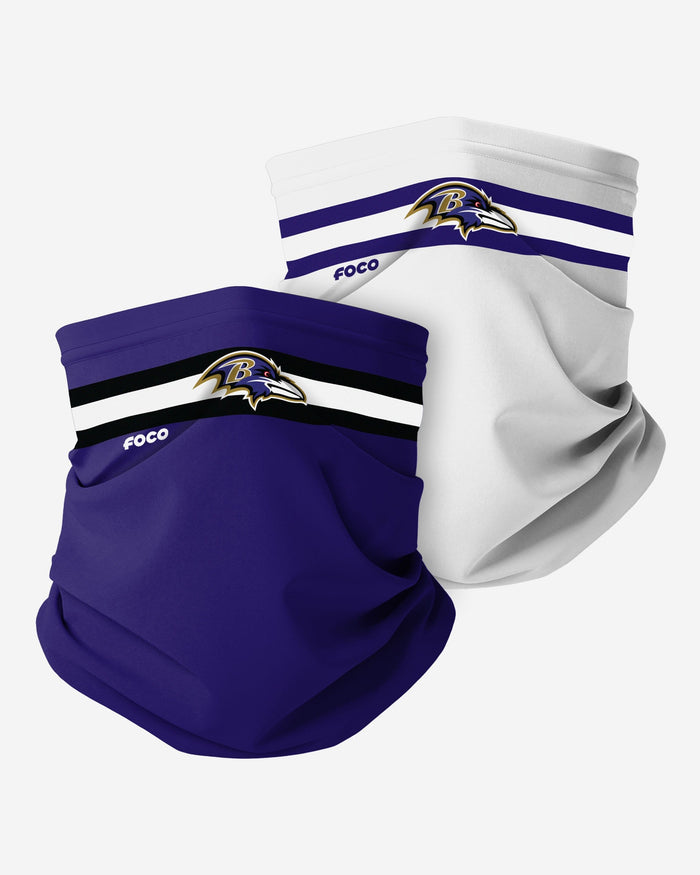 Baltimore Ravens Stitched 2 Pack Gaiter Scarf FOCO - FOCO.com