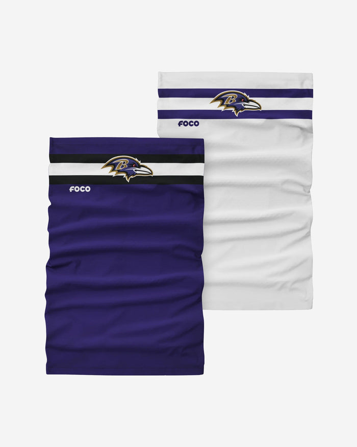 Baltimore Ravens Stitched 2 Pack Gaiter Scarf FOCO - FOCO.com