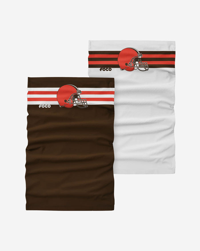 Cleveland Browns Stitched 2 Pack Gaiter Scarf FOCO - FOCO.com