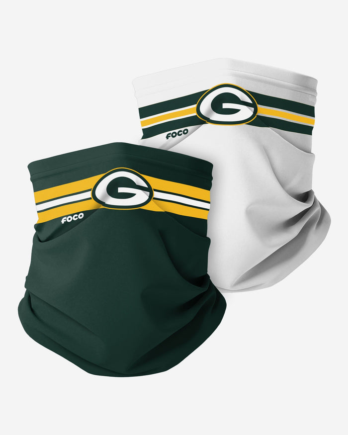 Green Bay Packers Stitched 2 Pack Gaiter Scarf FOCO - FOCO.com