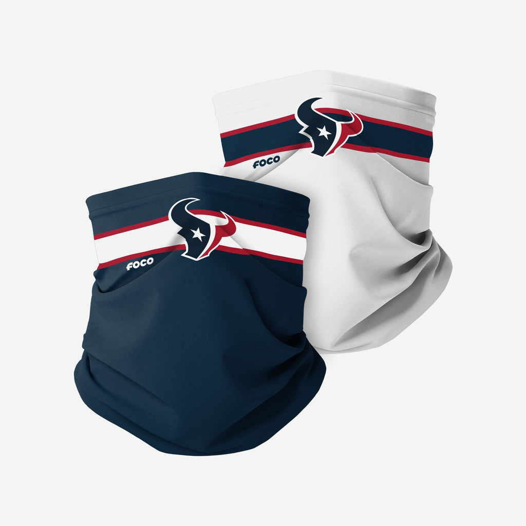 Houston Texans Stitched 2 Pack Gaiter Scarf FOCO - FOCO.com