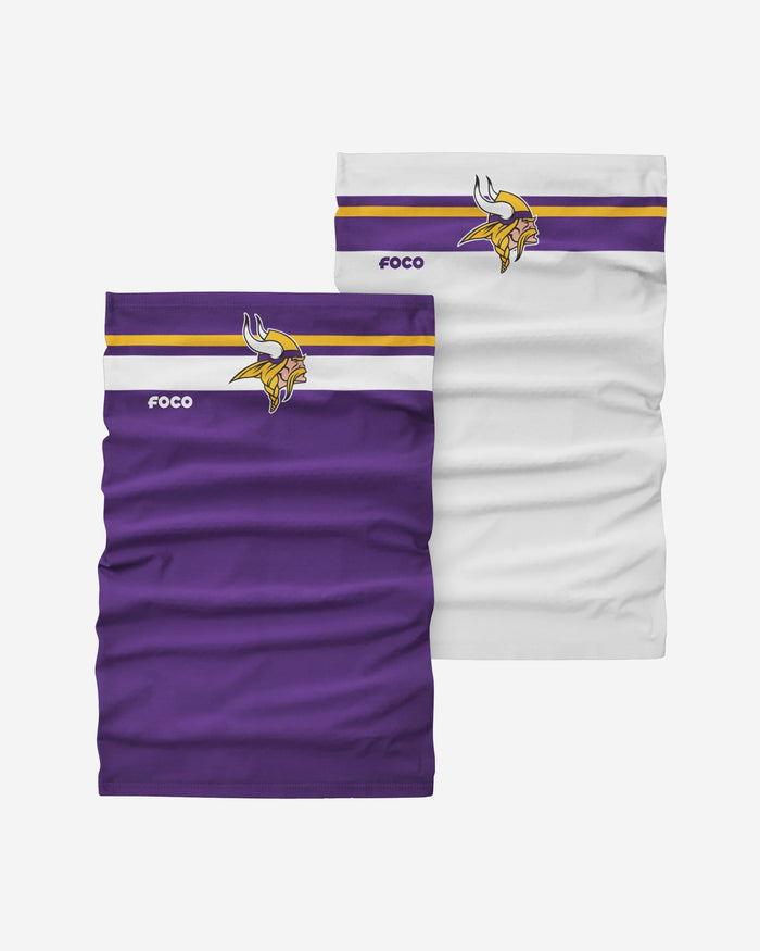 Minnesota Vikings Stitched 2 Pack Gaiter Scarf FOCO - FOCO.com