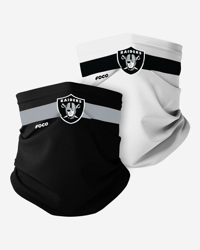 Las Vegas Raiders Stitched 2 Pack Gaiter Scarf FOCO - FOCO.com