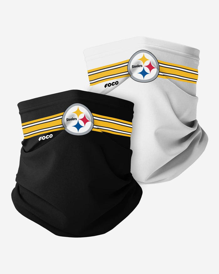 Pittsburgh Steelers Stitched 2 Pack Gaiter Scarf FOCO - FOCO.com