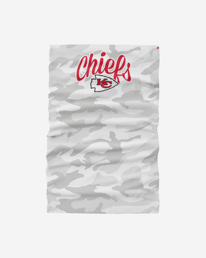 Kansas City Chiefs Script Camo Gaiter Scarf FOCO - FOCO.com