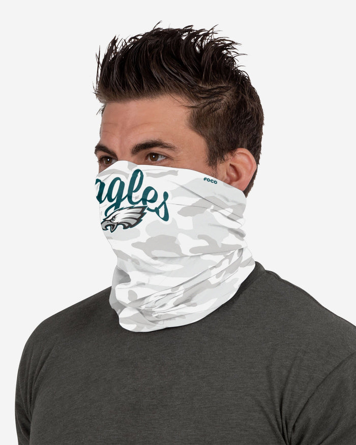 Philadelphia Eagles Script Camo Gaiter Scarf FOCO - FOCO.com