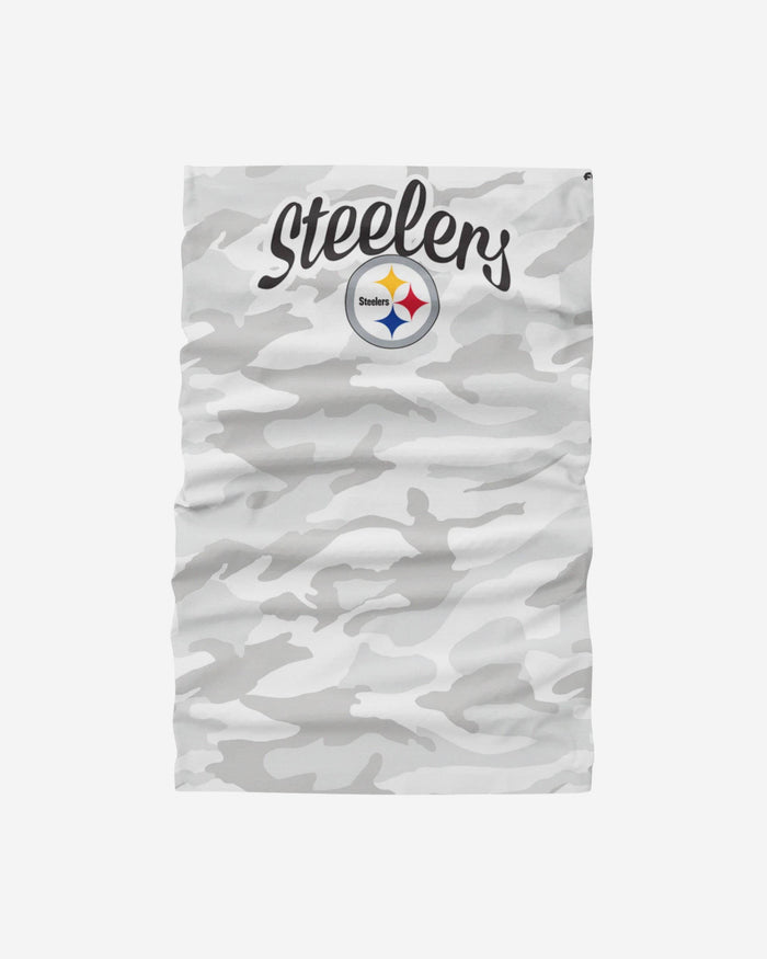 Pittsburgh Steelers Script Camo Gaiter Scarf FOCO - FOCO.com