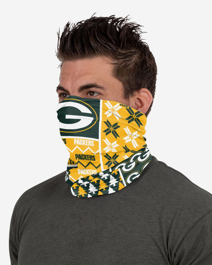 Green Bay Packers Busy Block Gaiter Scarf FOCO - FOCO.com