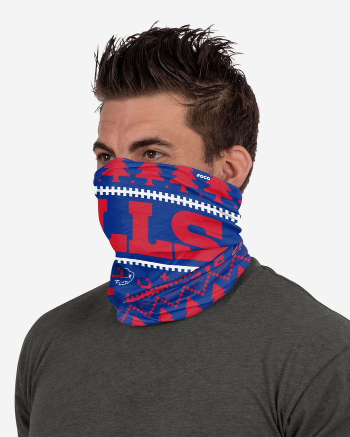 Buffalo Bills Wordmark Holiday Gaiter Scarf FOCO - FOCO.com