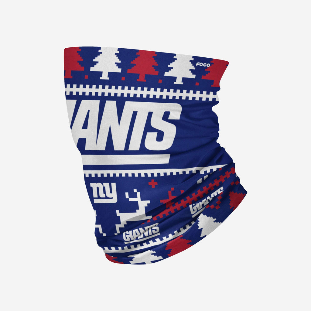 New York Giants Wordmark Holiday Gaiter Scarf FOCO - FOCO.com