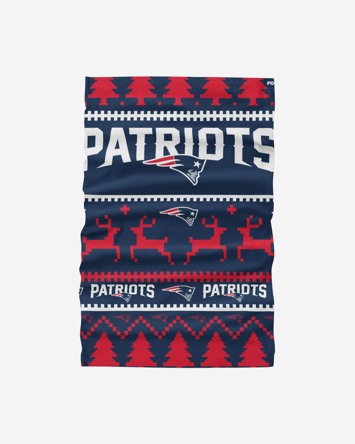 New England Patriots Wordmark Holiday Gaiter Scarf FOCO - FOCO.com