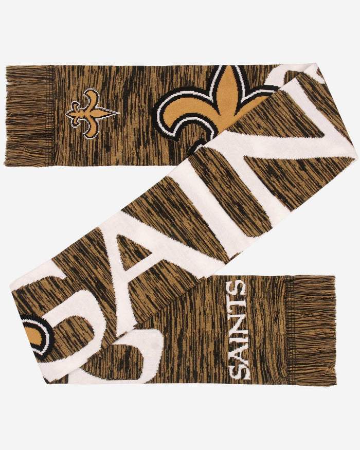 New Orleans Saints Wordmark Big Logo Colorblend Scarf FOCO - FOCO.com