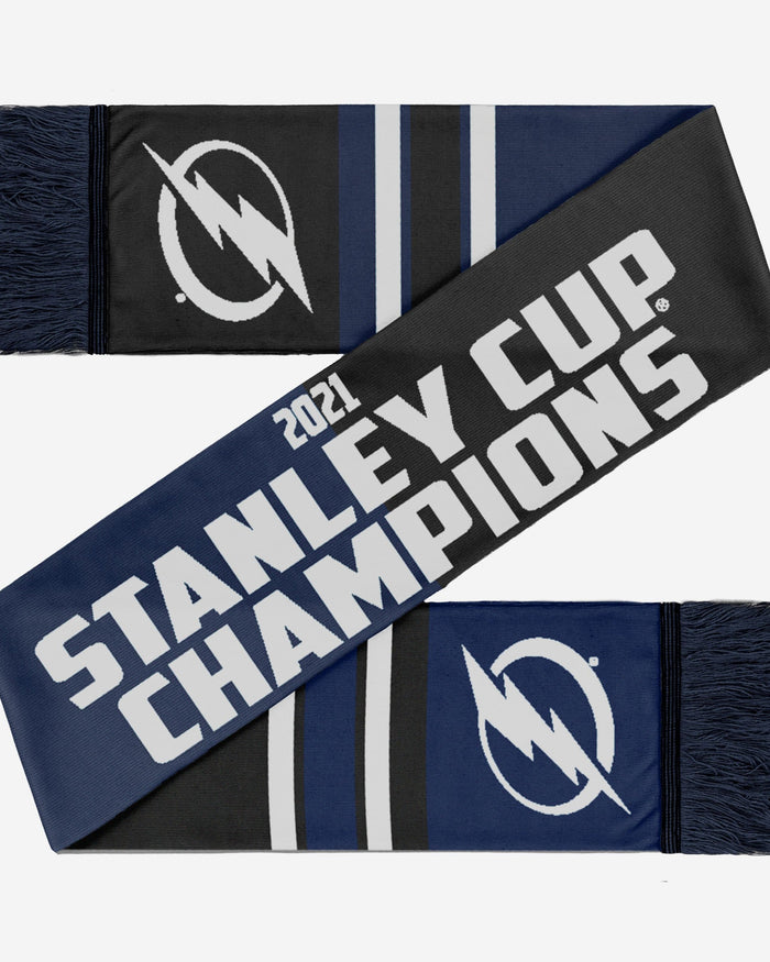 Tampa Bay Lightning 2021 Stanley Cup Champions Acrylic Scarf FOCO - FOCO.com