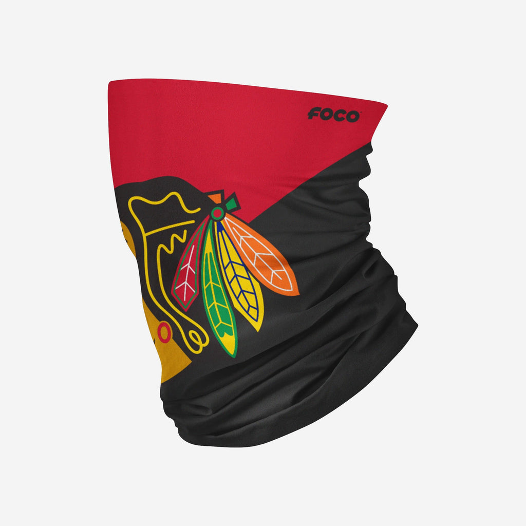 Chicago Blackhawks Big Logo Gaiter Scarf FOCO Adult - FOCO.com