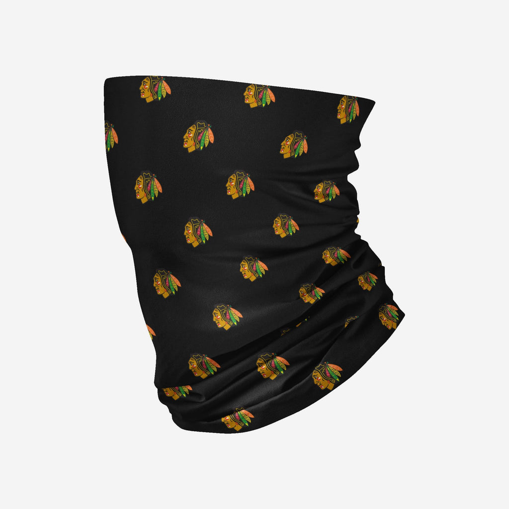 Chicago Blackhawks Mini Print Logo Gaiter Scarf FOCO - FOCO.com