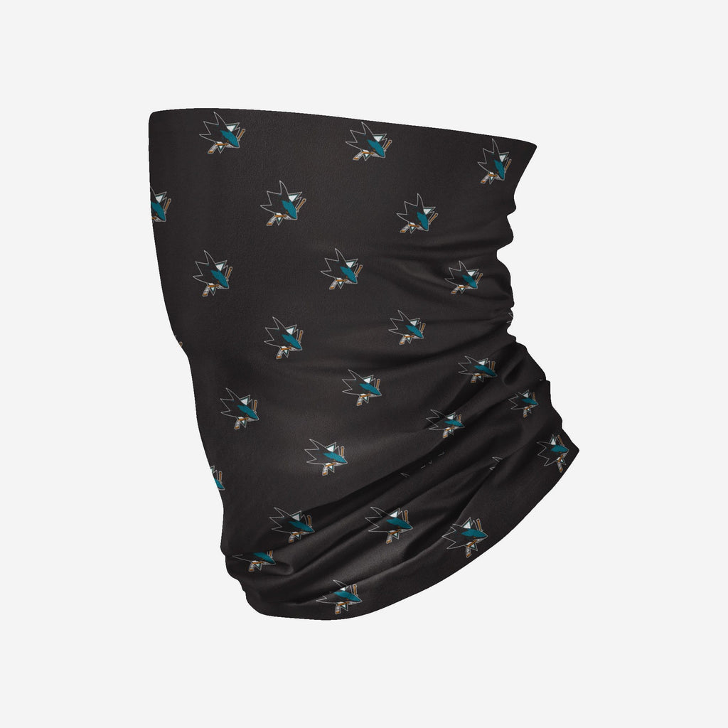 San Jose Sharks Mini Print Logo Gaiter Scarf FOCO - FOCO.com