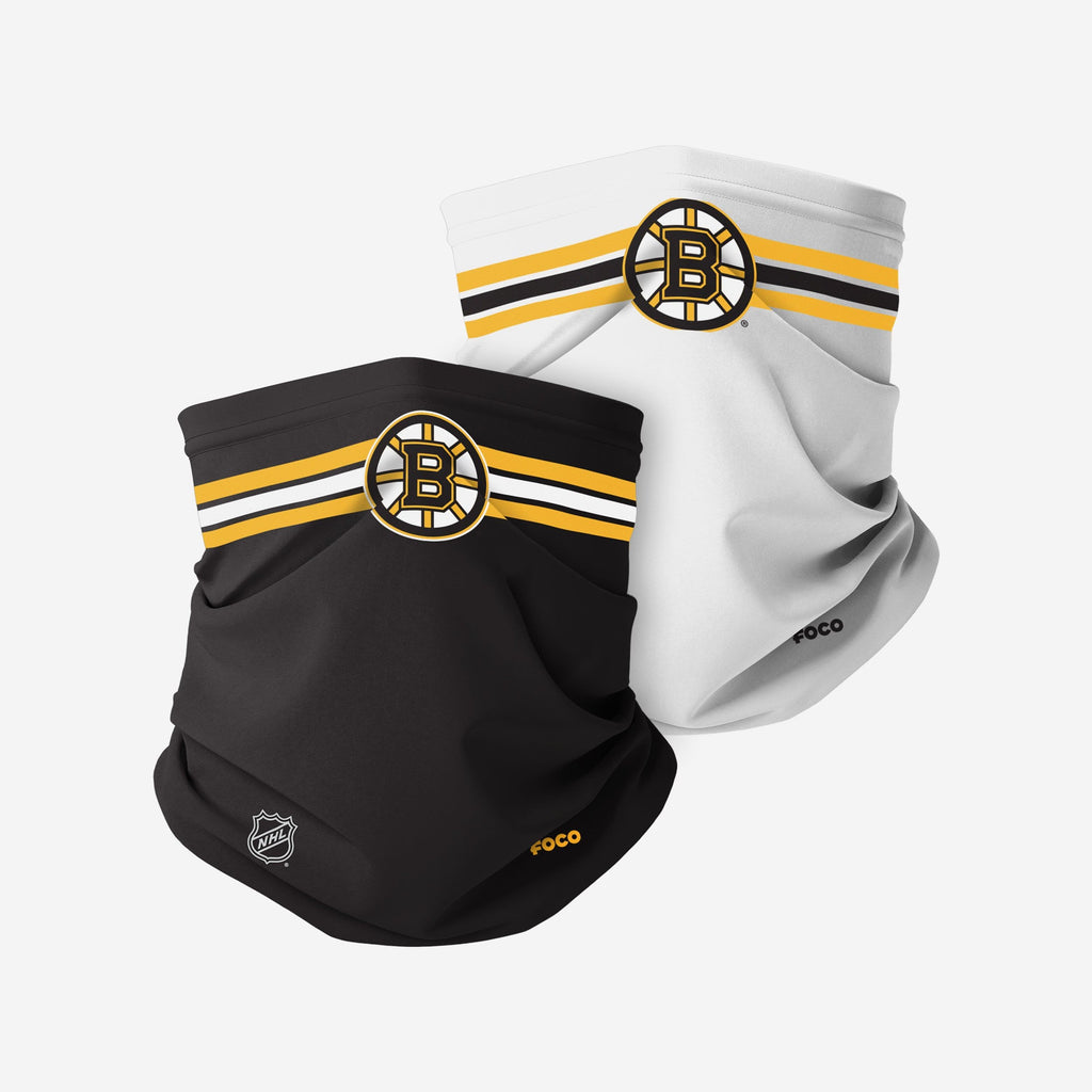 Boston Bruins Stitched 2 Pack Gaiter Scarf FOCO - FOCO.com