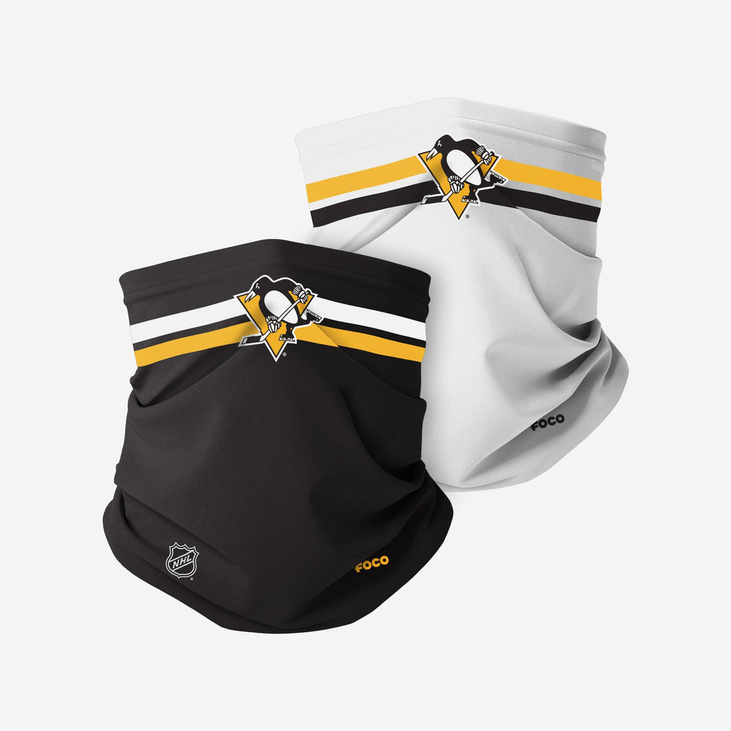 Pittsburgh Penguins Stitched 2 Pack Gaiter Scarf FOCO - FOCO.com