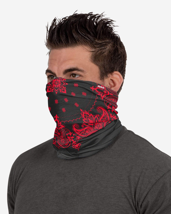 Black & Red Bandana Gaiter Scarf FOCO - FOCO.com