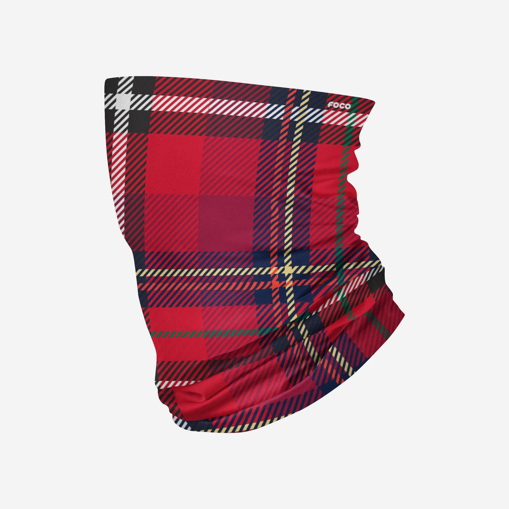 Red Plaid Gaiter Scarf FOCO - FOCO.com