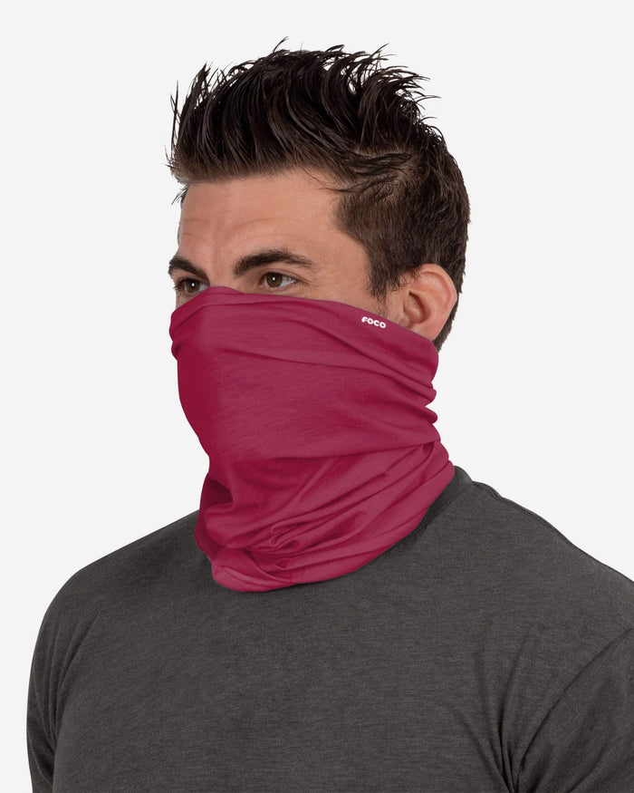 Solid Maroon Gaiter Scarf FOCO - FOCO.com