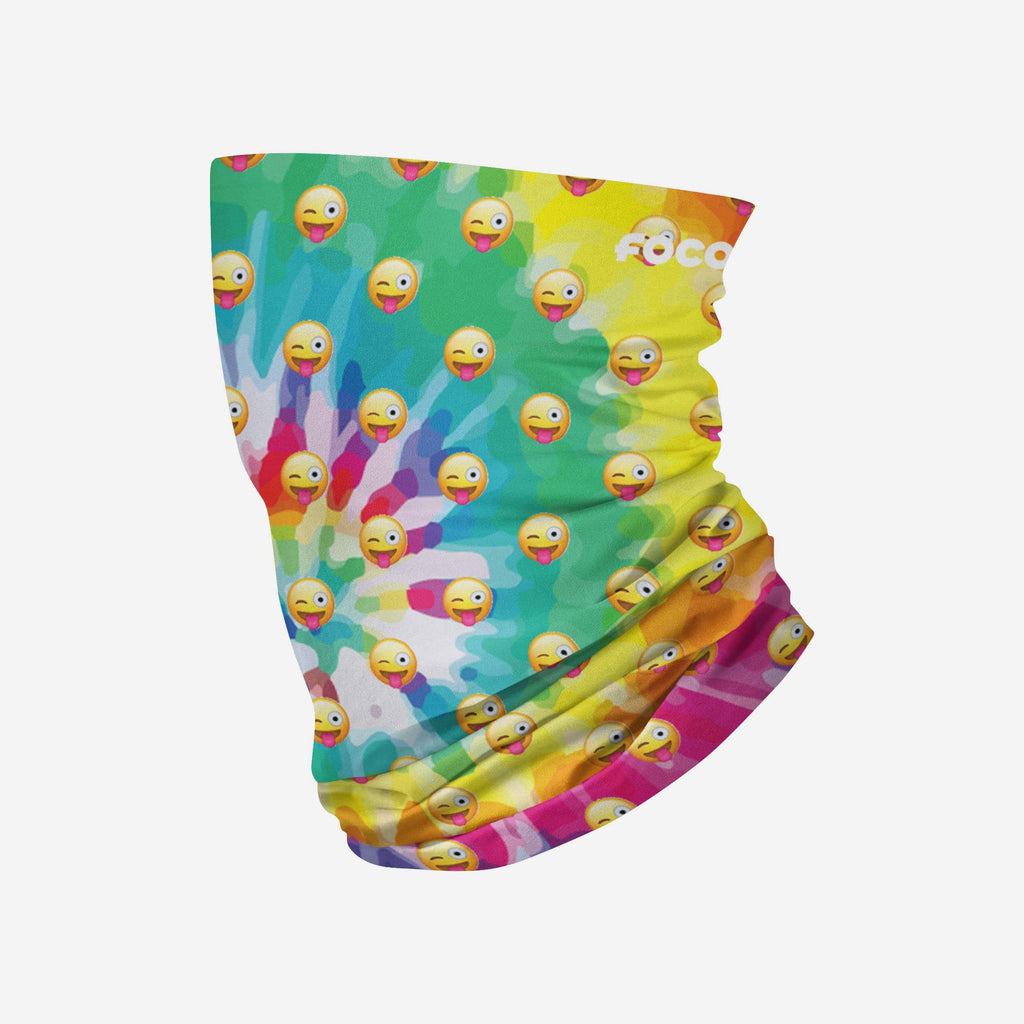 Tie-Dye Silly Face Brushed Polyester Gaiter Scarf FOCO - FOCO.com
