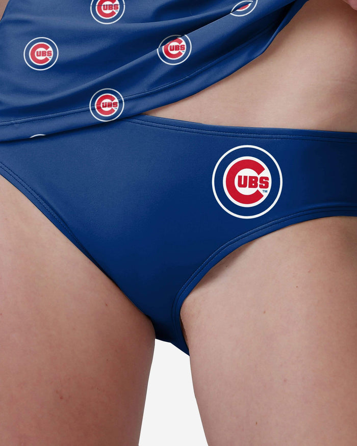Chicago Cubs Womens Mini Logo Bikini Bottom FOCO - FOCO.com