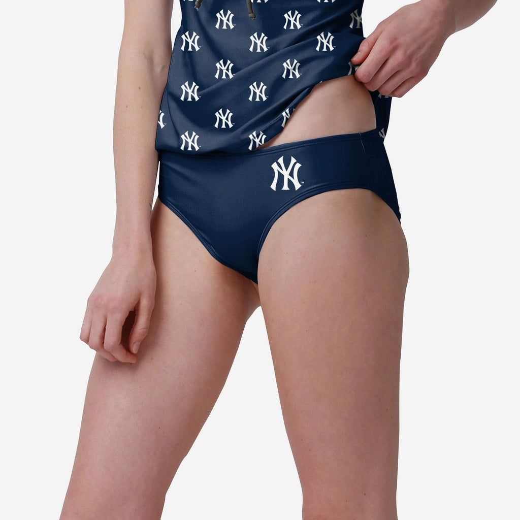 New York Yankees Womens Mini Logo Bikini Bottom FOCO S - FOCO.com