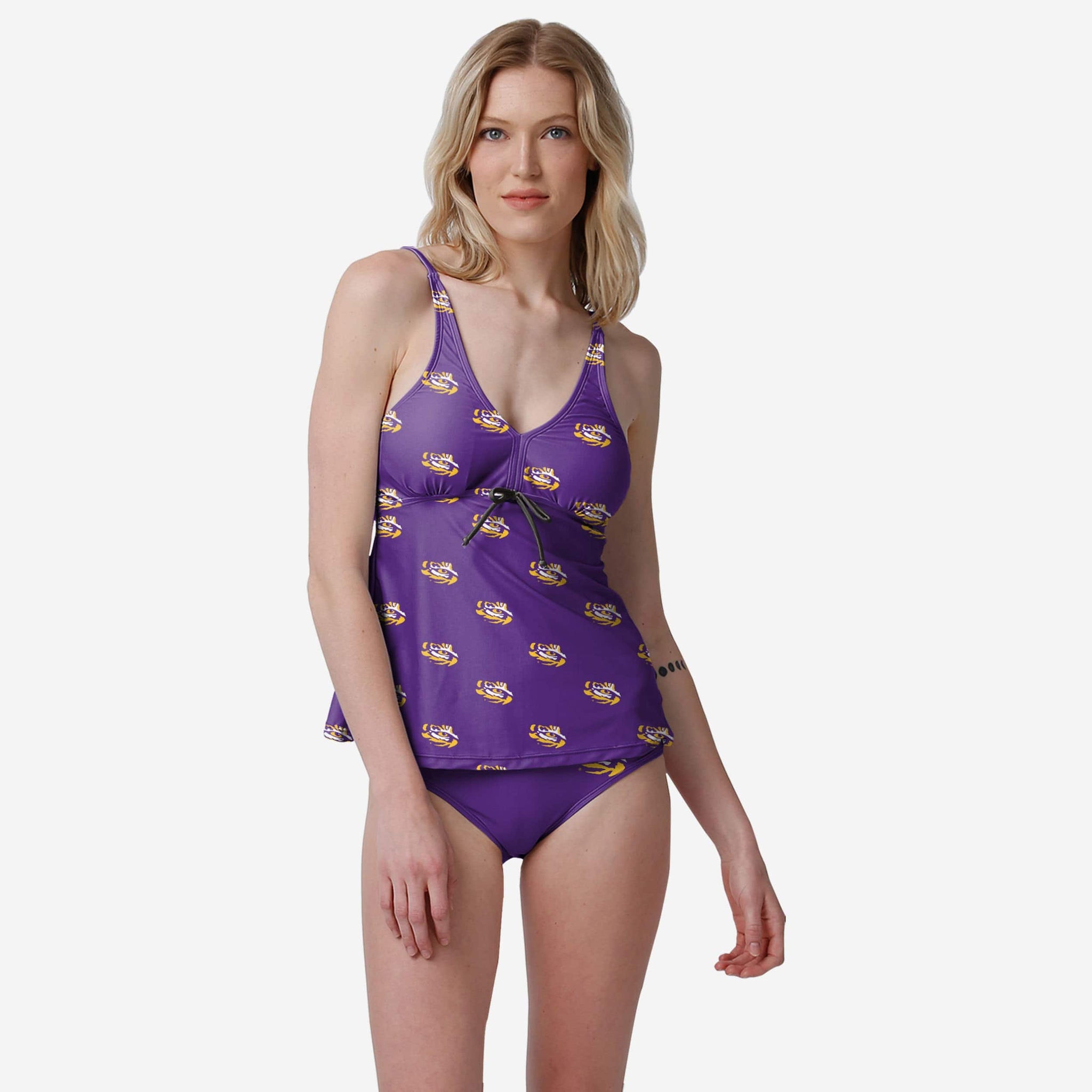 Women's Purple LSU Tigers One-Piece Bathing Suit